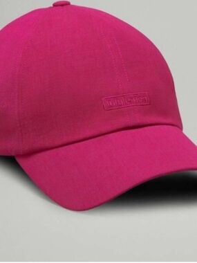 lululemon fuscia athletica Hot Pink Embossed Logo Baseball Cap